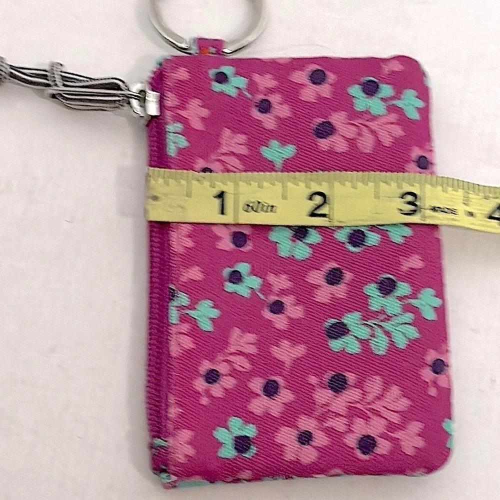 VERA BRADLEY ditsy dot zip upKeychain Pouch NWOT